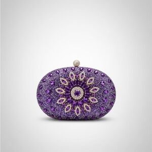Elegant Ramla Purple Clutch